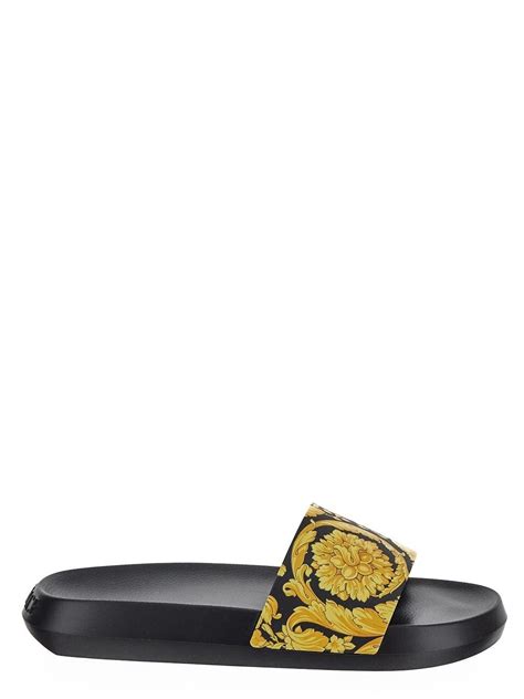 versace barocco print slides heren|Versace barocco.